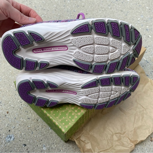 NEW Nurse Mates Tabor Purple Woven Women 6M Slip Resistant Align Tennis shoes - Picture 5 of 9